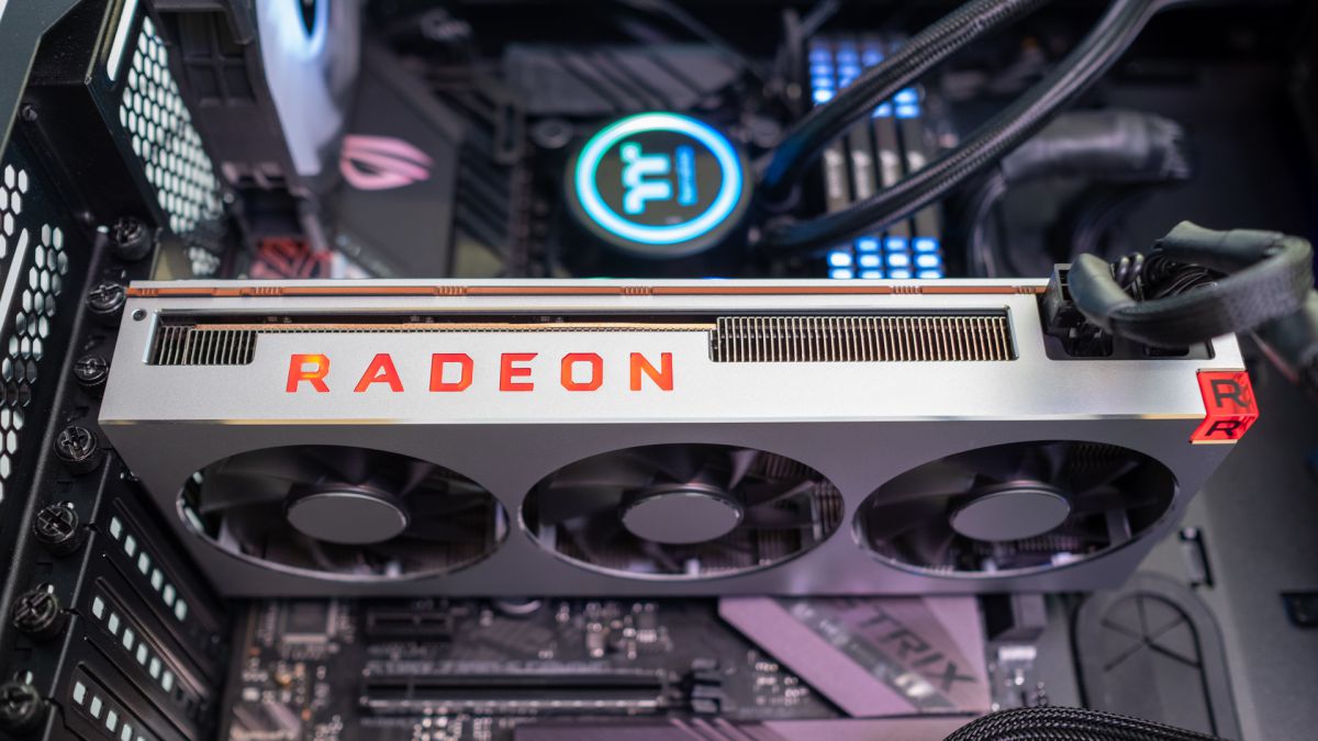 Image of the AMDRadeon VII graphics card.
